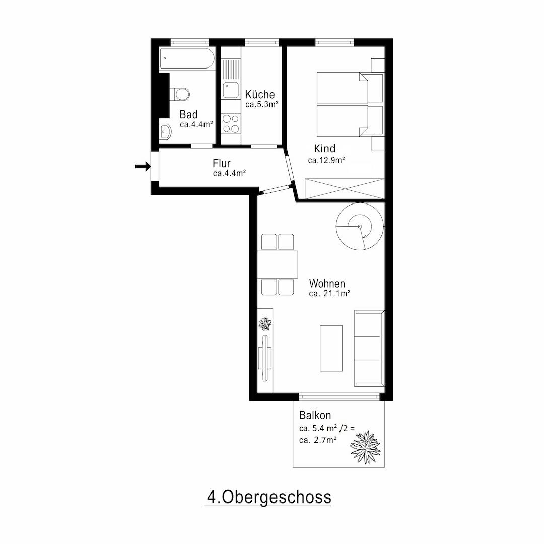 Grundriss 4 OG