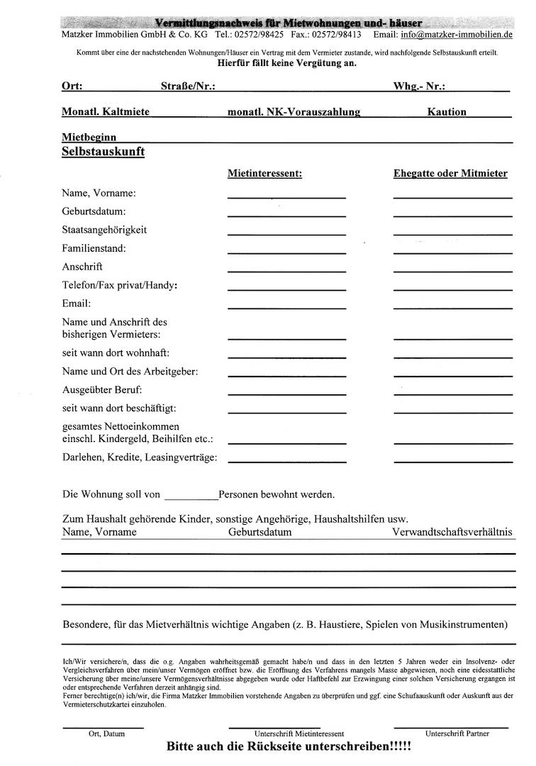 Selbstauskunft