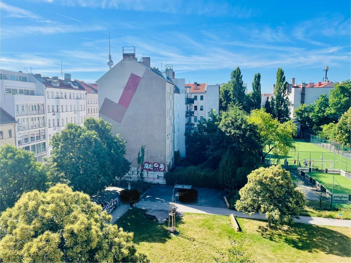 Blick vom Balkon