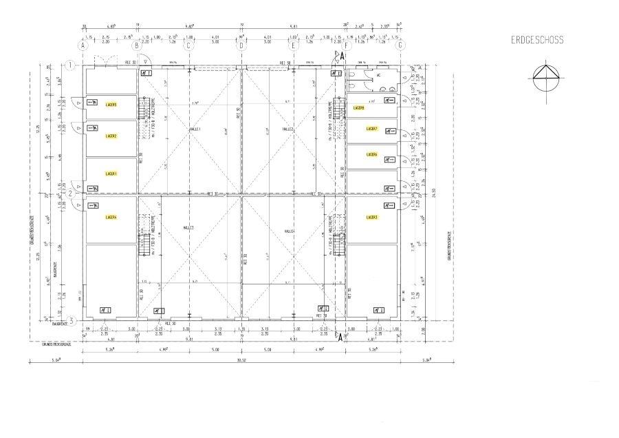 Grundriss Gewerbe Halle EG Storages