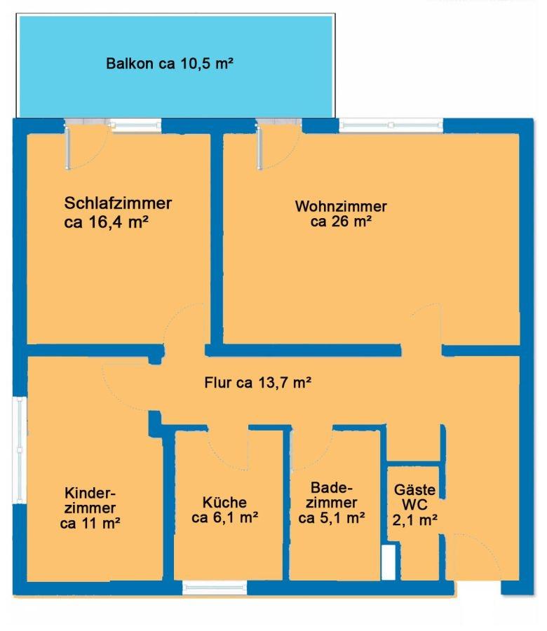 GRUNDRISS der Wohnung