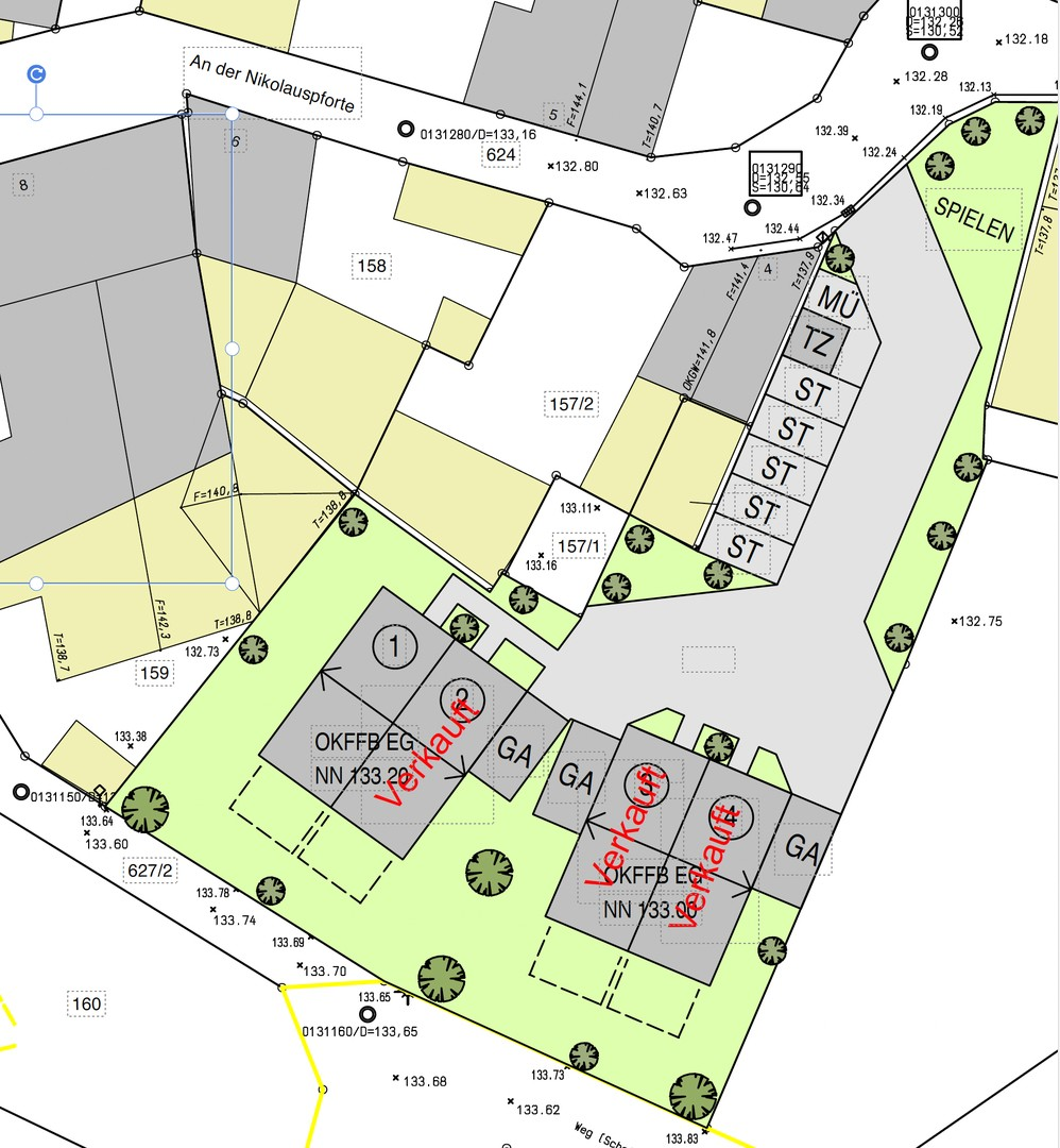 Lageplan Häuser 1 bis 4
