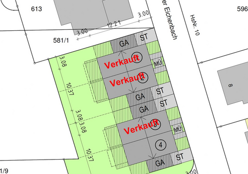 Lageplan Häuser 1 bis 4