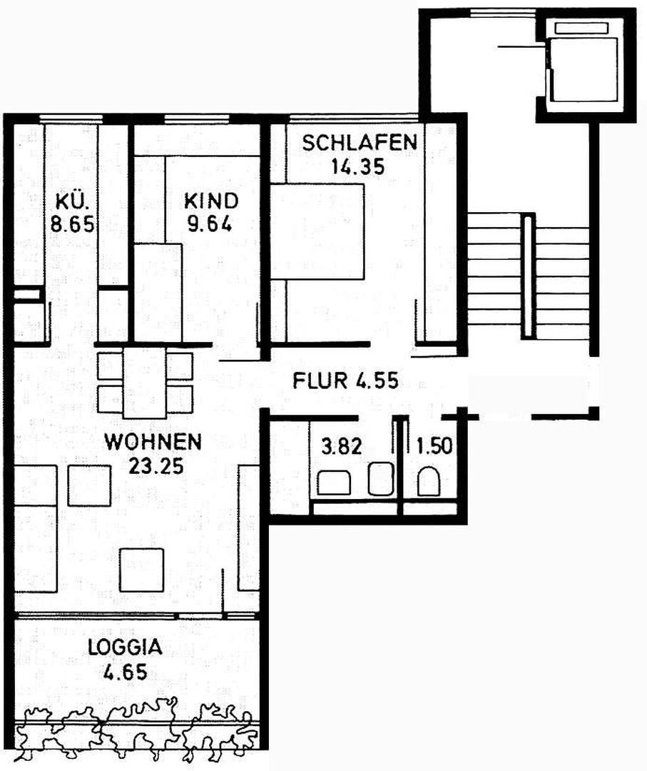 Grundriss der Wohnung
