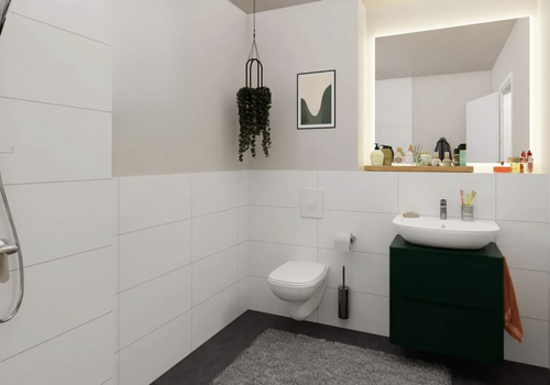 Badezimmer mit Badewanne