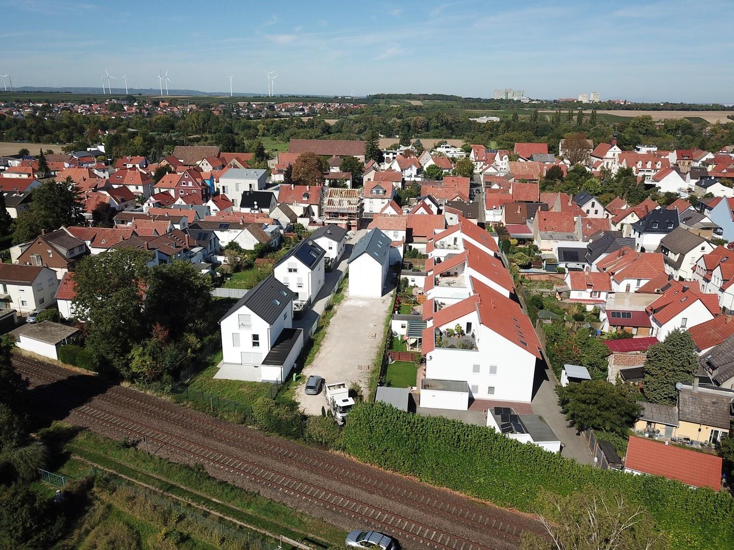 Blick auf Bauplatz