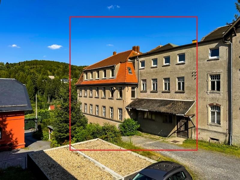 Blick auf den unteren Kopfbau