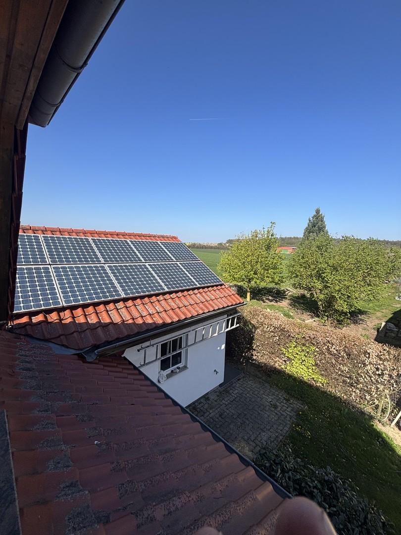 Ausblick auf das Garagendach