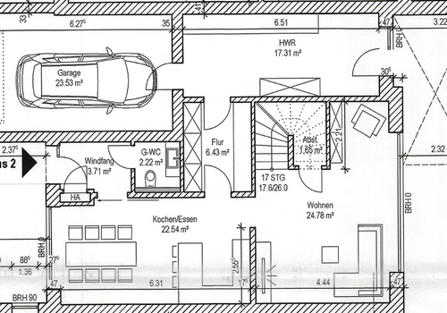 Grundriss Haus 2 EG
