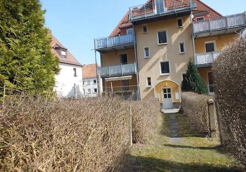 Blick vom Garten Richtung Haus