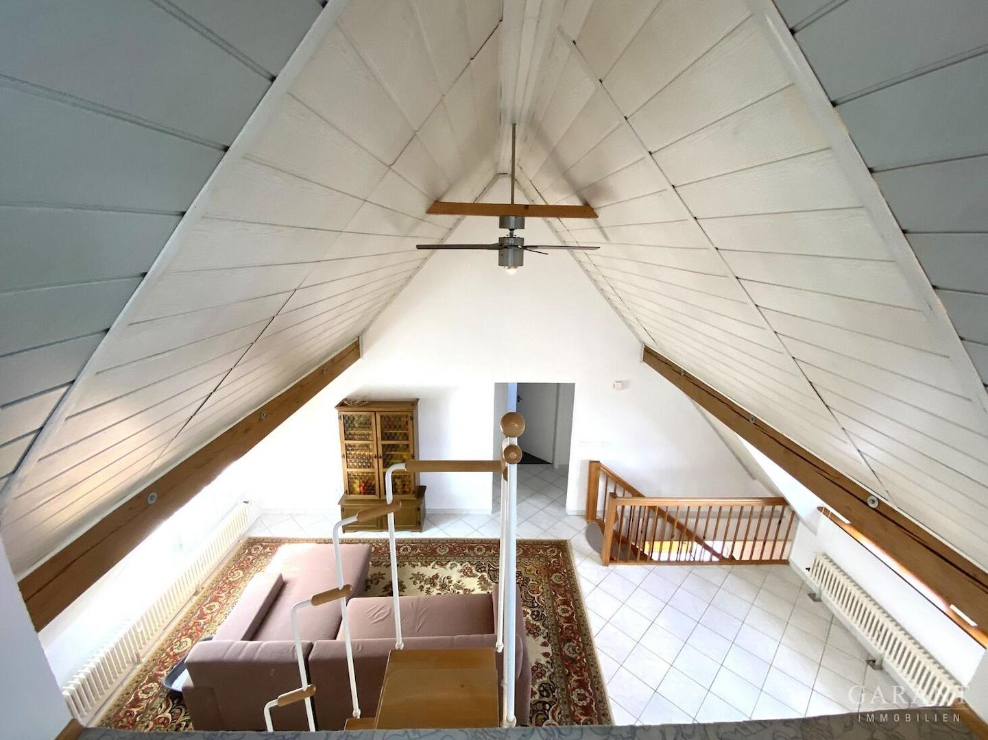 Blick von der Galerie ins ELW-Wohnstudio