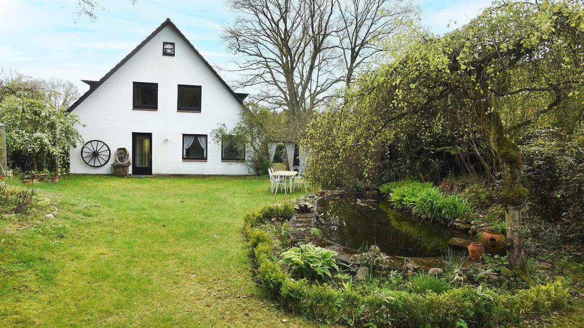 Gartenbereich hinter dem Haus
