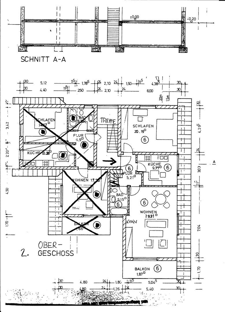 Grundriss Wohnung 2. OG
