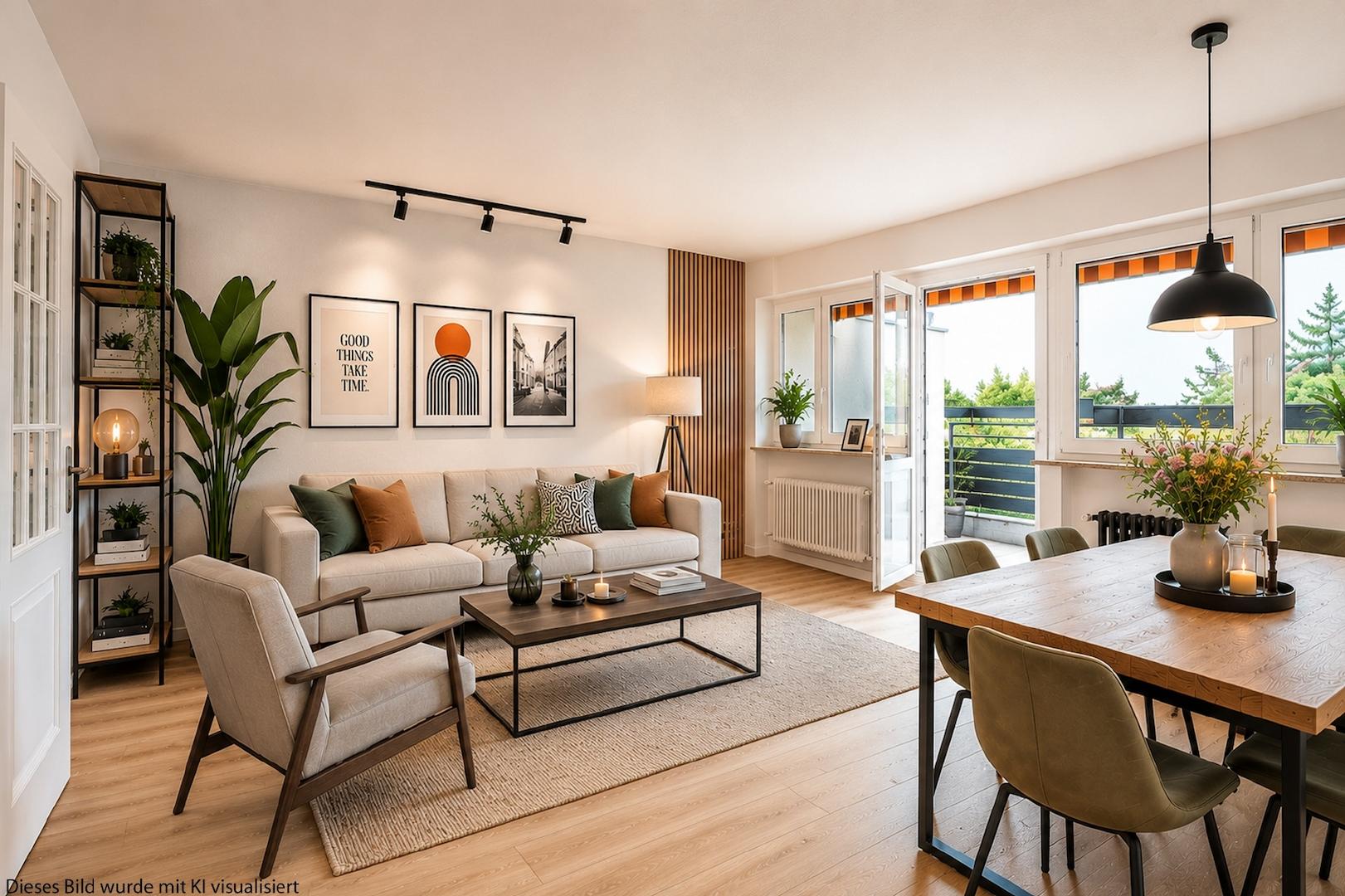Wohnzimmer möbiliert