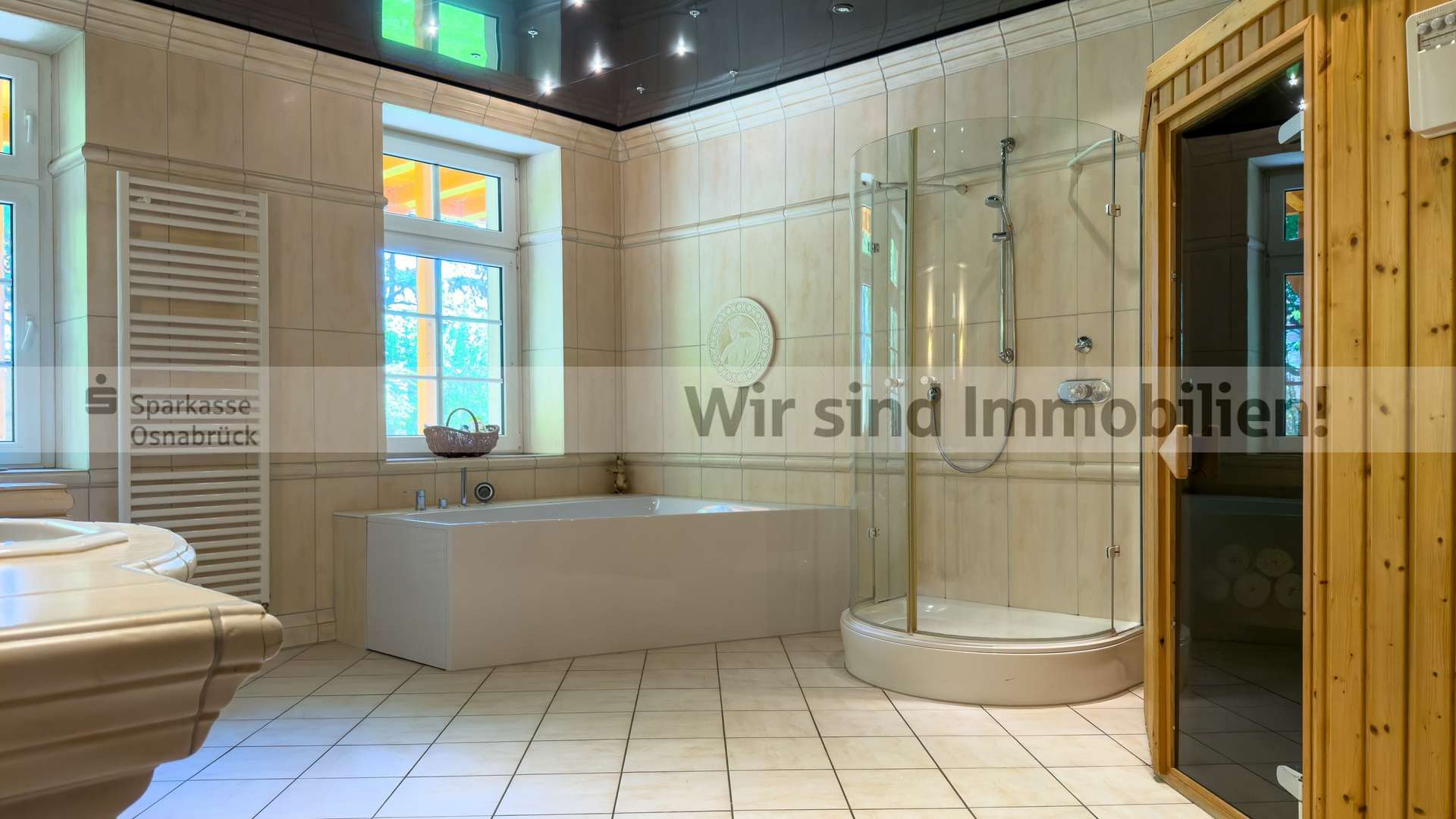 Badezimmer mit Sauna Wohnung 1