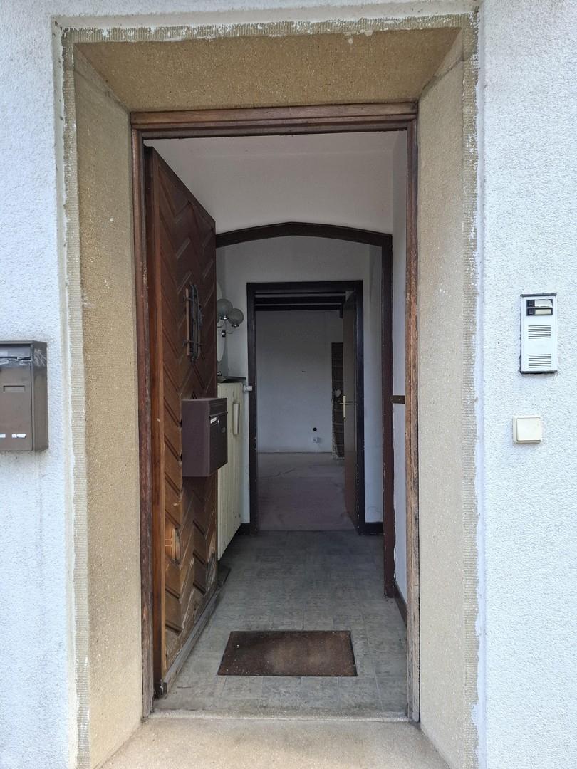 Eingang + Blick ins Wohnzimmer