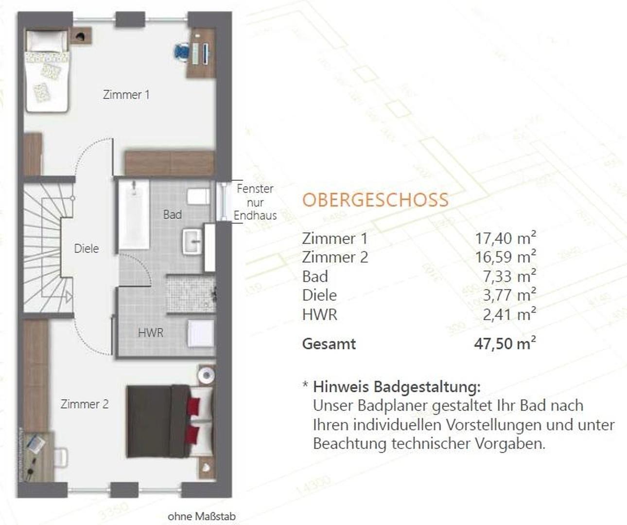 Grundriss Obergeschoss