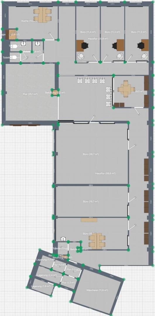 Grundriss der Räume
