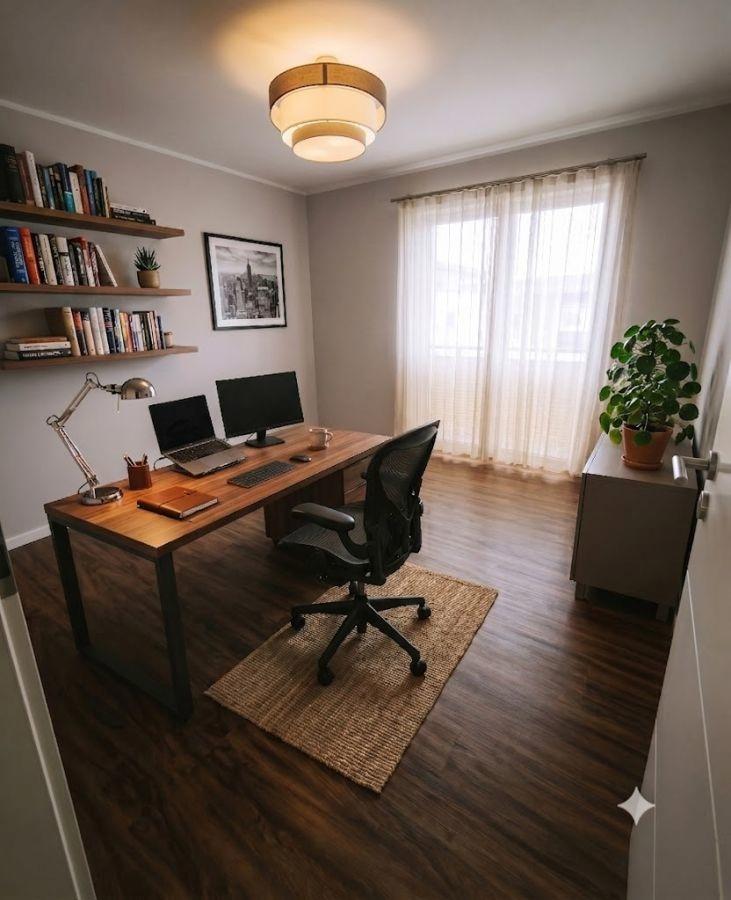 Schlafzimmr als Büro