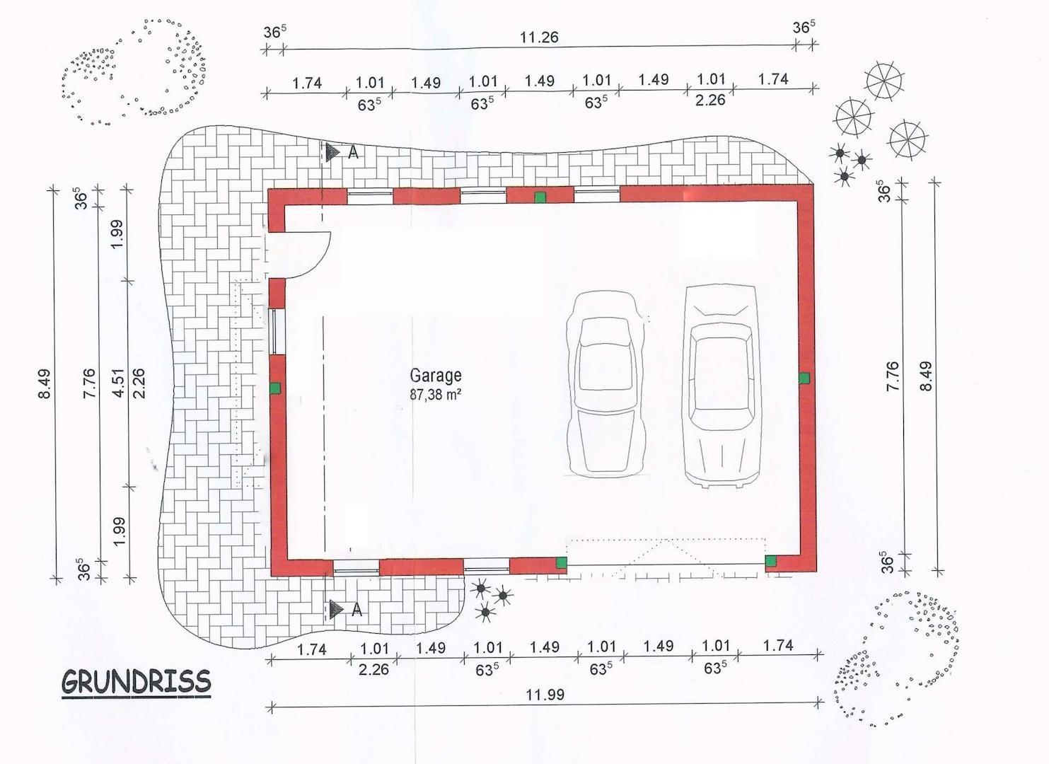 Grundriss Garage