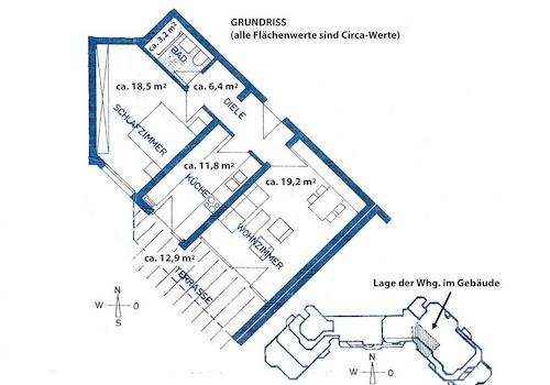 Grundriss und Lage im Haus