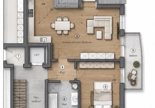 Skizze Grundriss