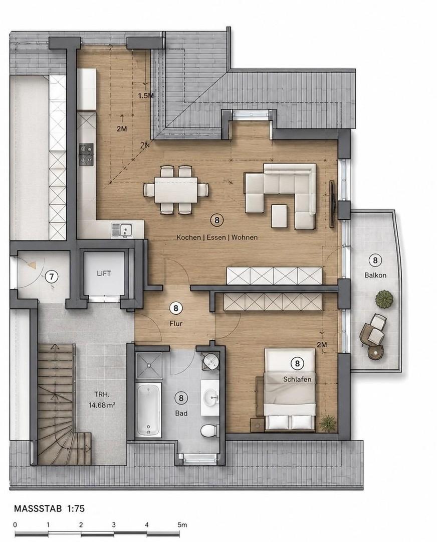 Skizze Grundriss