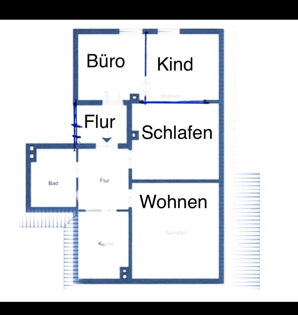 Grundriss der Wohnung