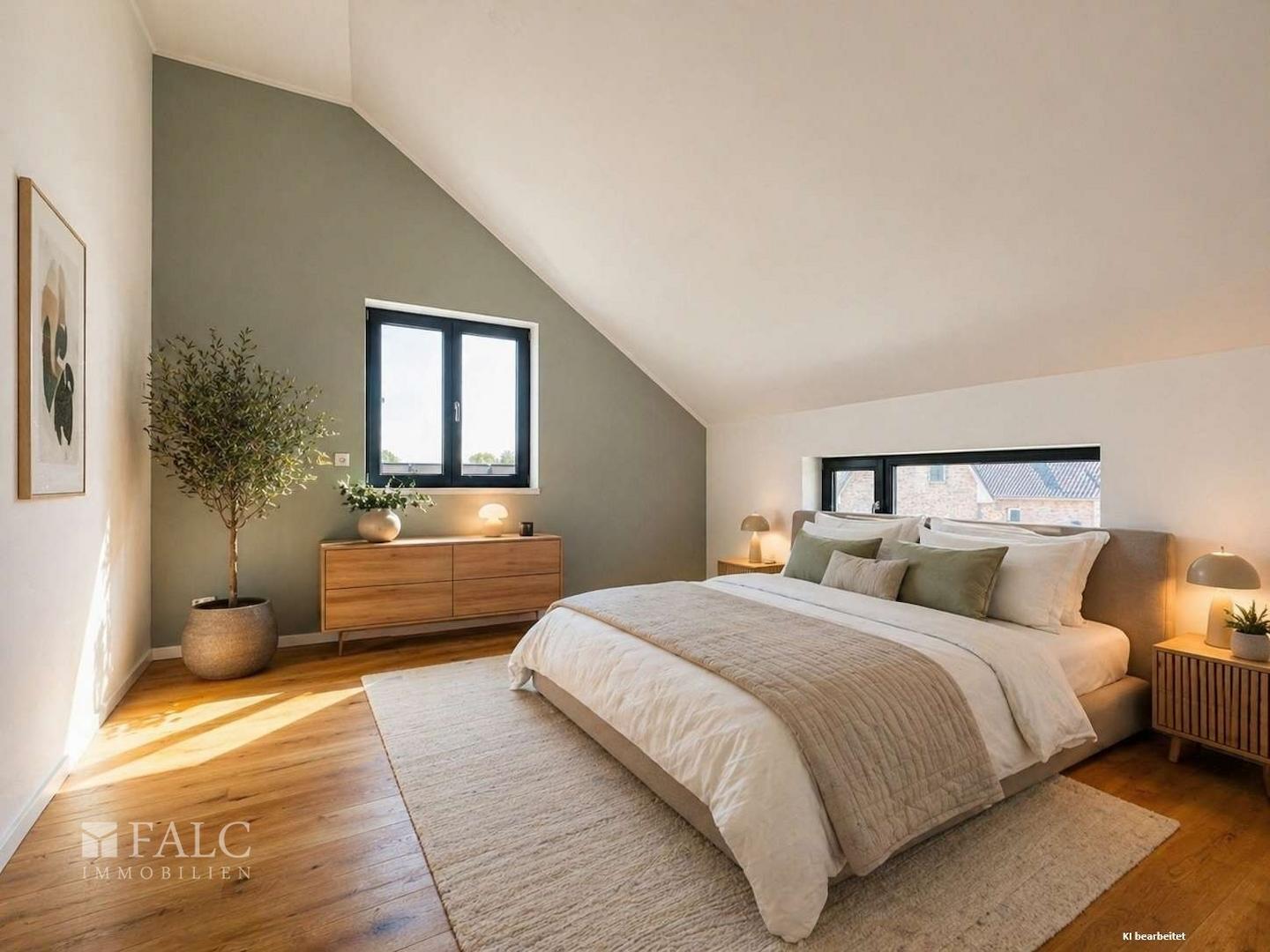 Schlafzimmer im Obergeschoss/Einrichtungsbeispiel