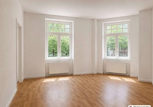 lichtdurchflutetes Wohnzimmer