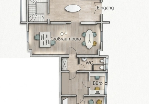Grundriss Bürofläche