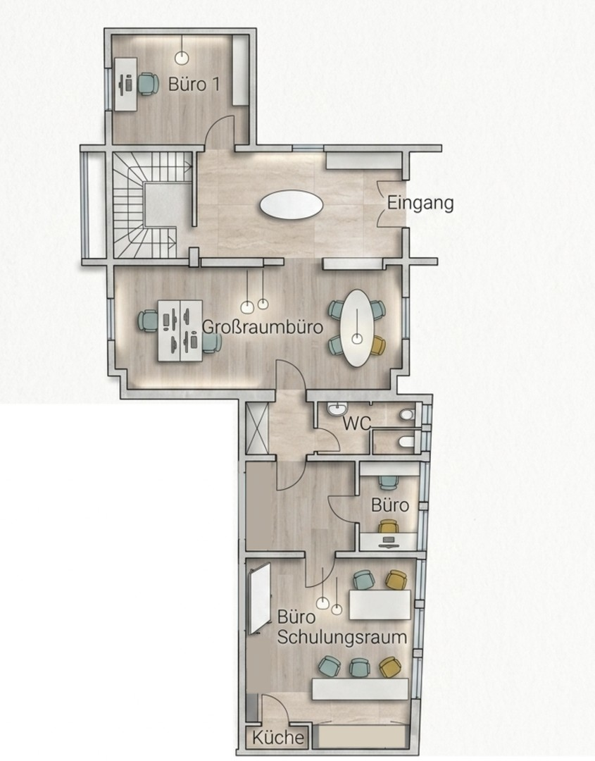 Grundriss Bürofläche