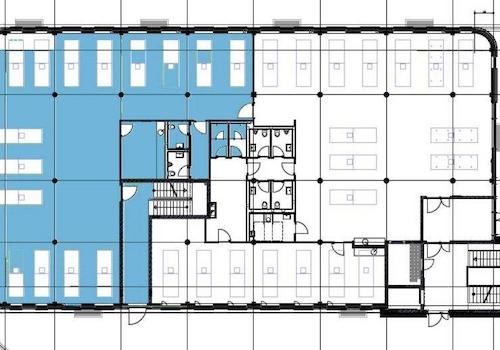 Grundriss blaue Fläche