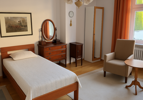 Schlafzimmer zum Garten