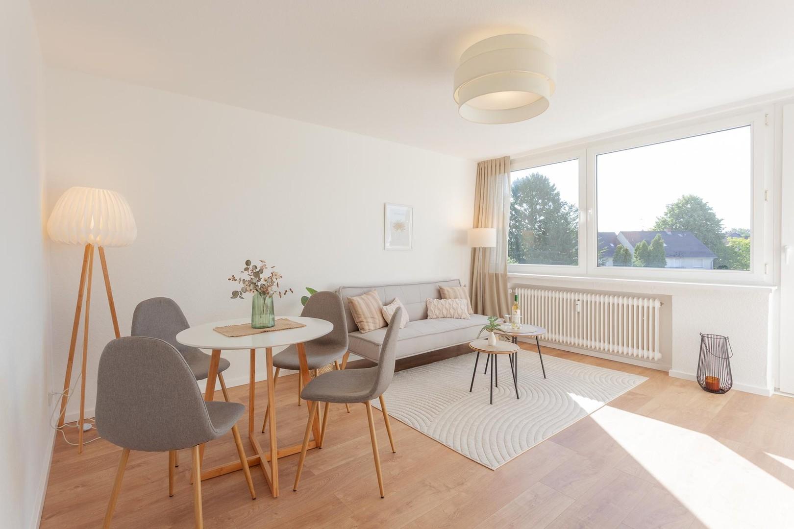 Essbereich im Wohnzimmer