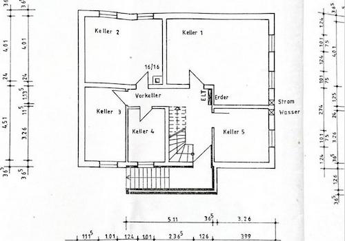 Grundriss Keller