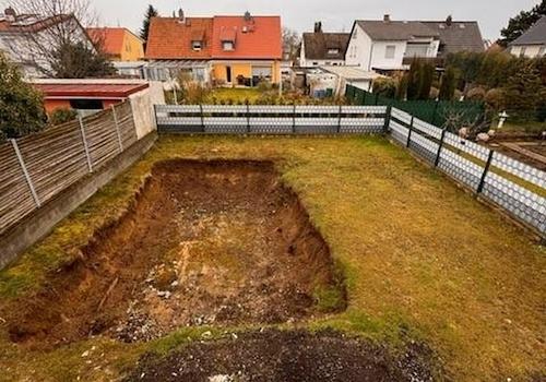 Garten Vorbereitung Poolanlage