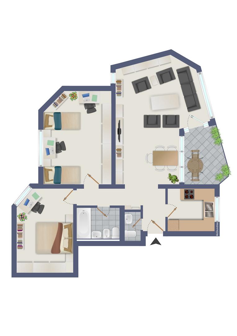Wohnungsgrundriss