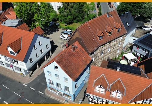 Obere Sicht auf Front