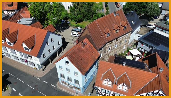 Obere Sicht auf Front