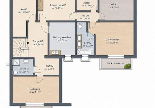 Grundriss UG lt. Planunterlage