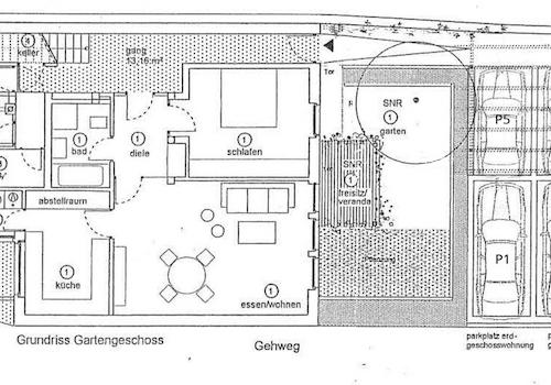 Grundriss UG und Stellplätze
