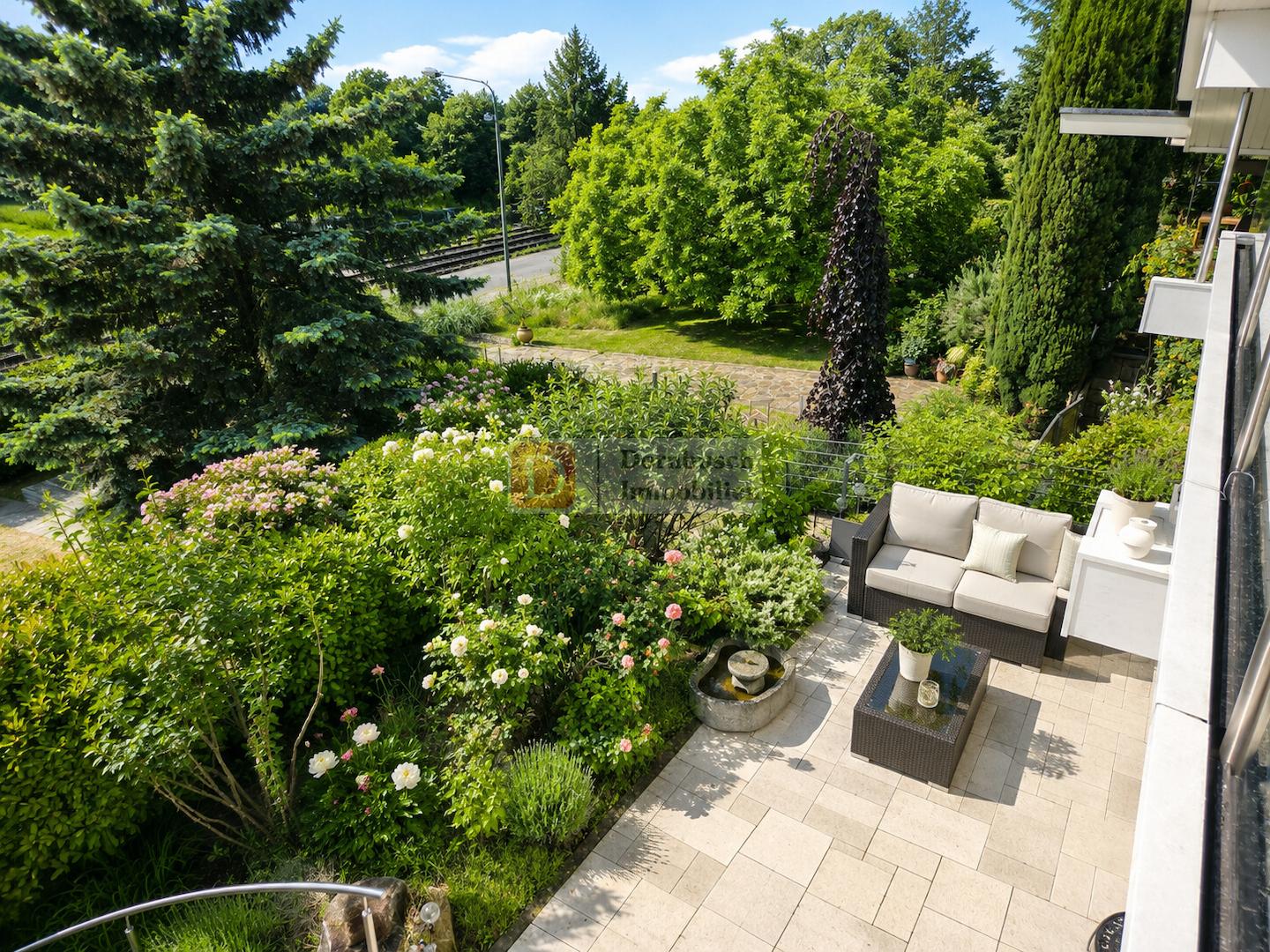 Terrassenansicht von oben