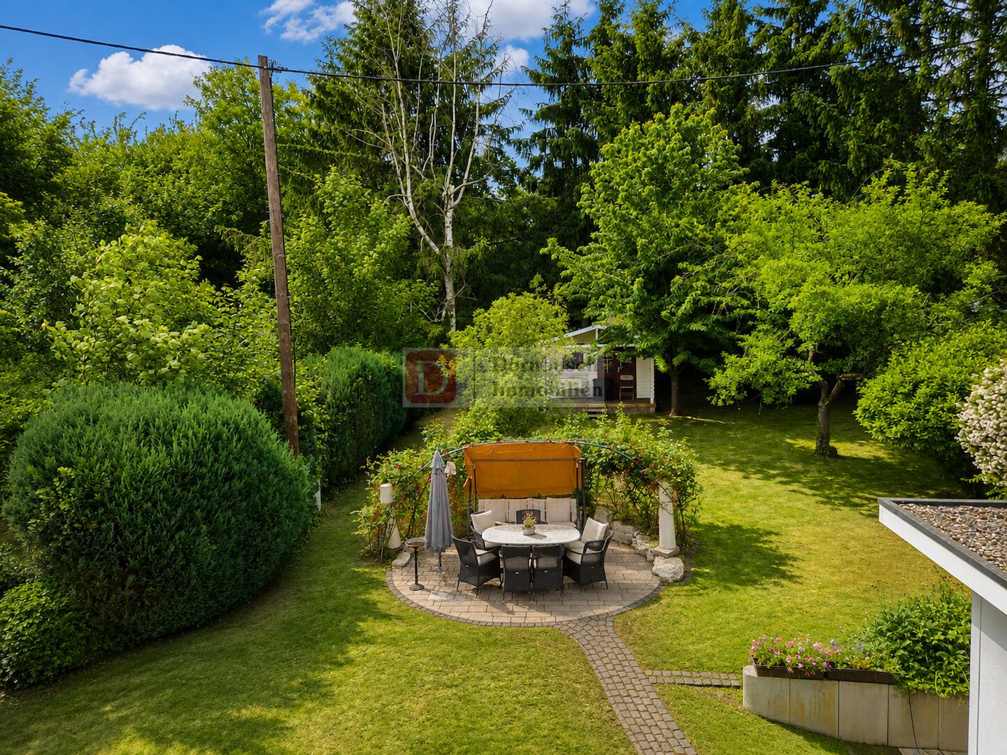 Gartenansicht von oben
