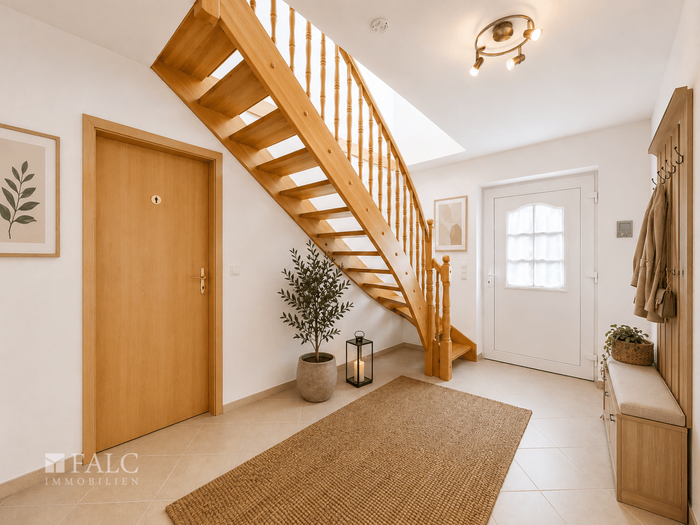 Flur mit Treppe virtualisiert