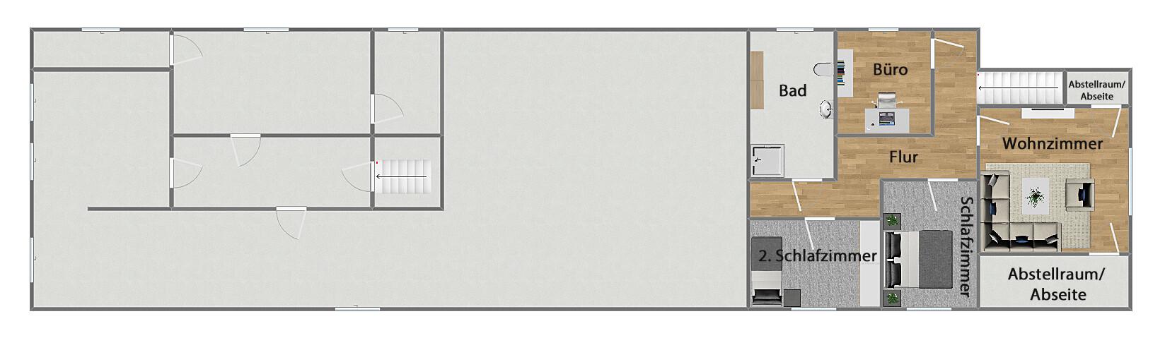 Grundriss Obergeschoss (nicht maßstabsgetreu)