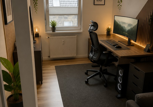 Homeoffice, KI-möbliert
