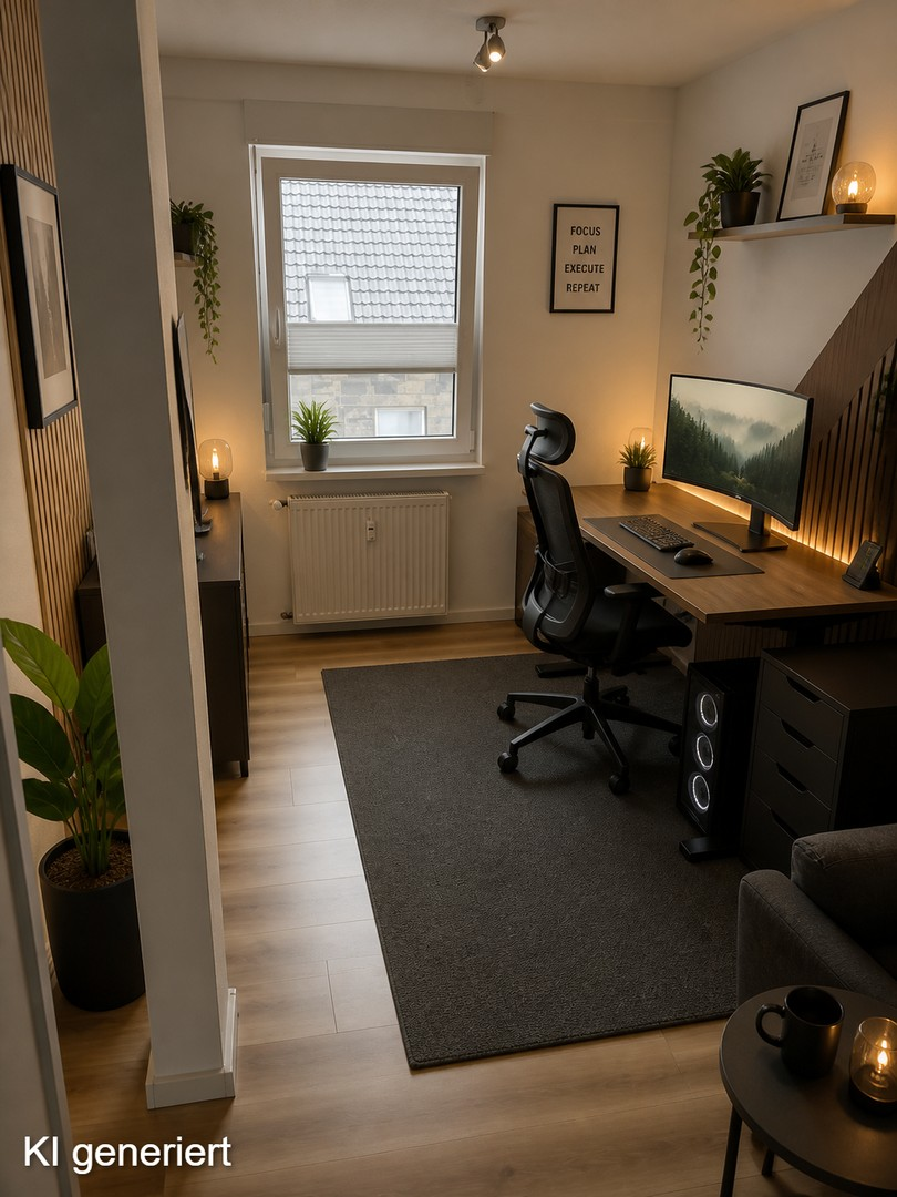 Homeoffice, KI-möbliert
