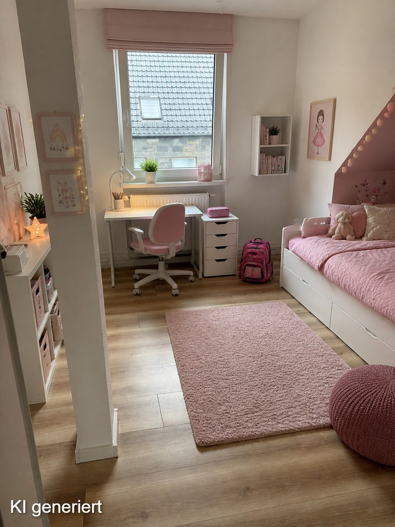 Kinderzimmer, KI-möbliert