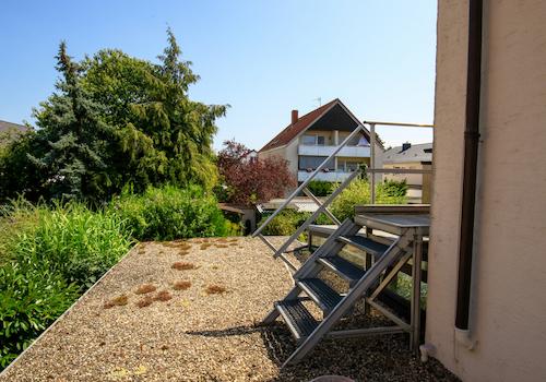 Blick Garage oben